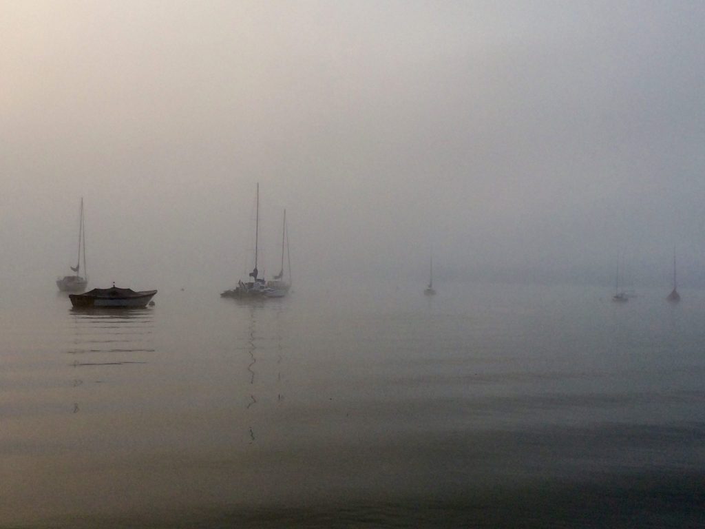 Foggy morning on Chautauqua lake