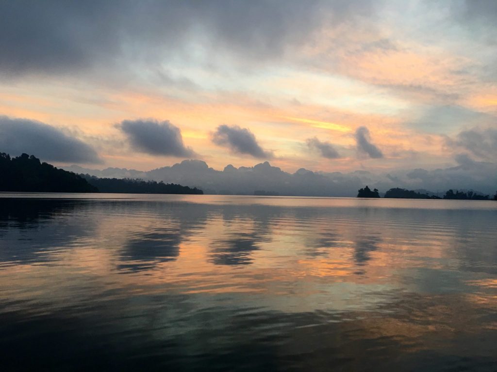 Dawn over Rachaprabha Lake, Khao Sok National Park, Thailand (Photo: Alan Seale)