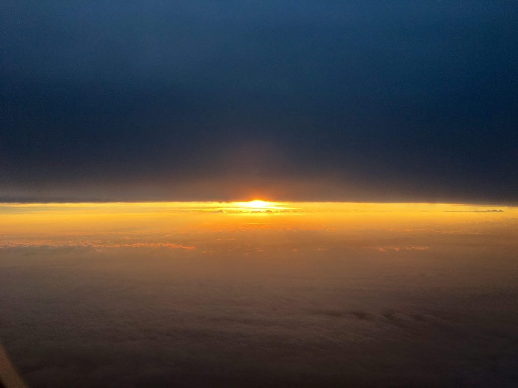 Sunrise at 37,000 feet over Siberia (Photo: Alan Seale)