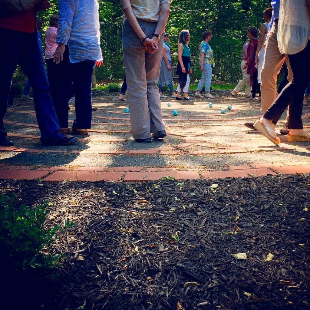 Walking the Labyrinth on Opening Day of the 2016 Transformational Presence Global Summit