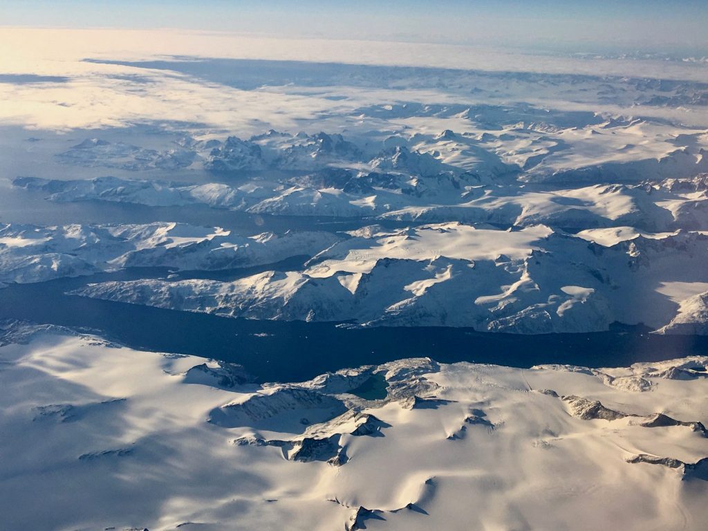 Southern tip of Greenland from 28,000 feet (Photo: Alan Seale)